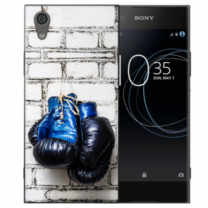 Silikon TPU Schutzhülle mit Boxhandschuhe Bild Druck für Sony Xperia L1