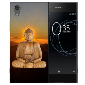 Silikon TPU Handy Hülle für Sony Xperia L1 mit Bild Druck Frieden buddha
