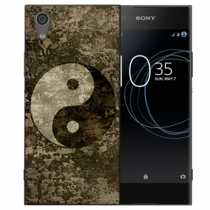 Silikon TPU Hülle mit Fotodruck Yin Yang für Sony Xperia XA1 Etui