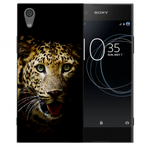 Silikon Schutzhülle TPU Hülle mit Leopard Bild Druck für Sony Xperia L1