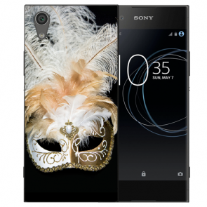 Silikon TPU Hülle mit Fotodruck Venedig Maske für Sony Xperia XA1