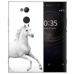 Sony Xperia L2 TPU Case Handy Hülle Silikon mit Pferd Foto Druck 