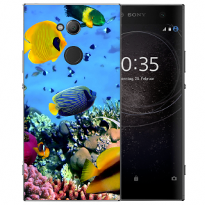 TPU Silikon für Sony Xperia L2 Handy Hülle  mit Bilddruck Korallenfische