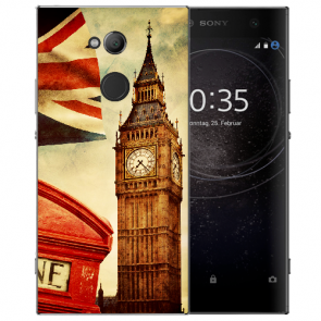 Handy Hülle Silikon TPU mit Foto Druck Big Ben London für Sony Xperia L2 