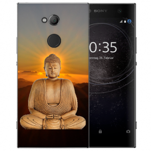 Handy Hülle für Sony Xperia L2 Silikon TPU mit Fotodruck Frieden buddha