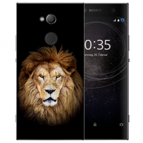 TPU Case Handy Hülle Silikon für Sony Xperia L2 mit Löwenkopf Foto Druck 