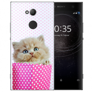 Handy Hülle TPU mit Bilddruck Kätzchen Baby für Sony Xperia L2 Etui