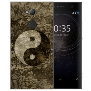 Handy Hülle Silikon TPU mit Fotodruck Yin Yang für Sony Xperia L2 