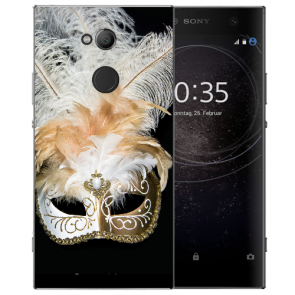 Sony Xperia XA2 Ultra Silikon TPU Hülle mit Bilddruck Venedig Maske