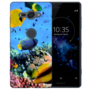 TPU Hülle mit Fotodruck Korallenfische für Sony Xperia XZ2 Compact 