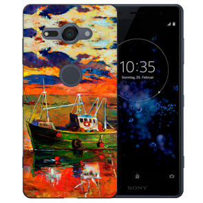 Silikon TPU Hülle mit Fotodruck Gemälde für Sony Xperia XZ2 Compact 