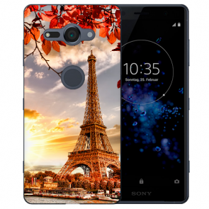 TPU Handy Hülle mit Fotodruck Eiffelturm für Sony Xperia XZ2 Compact