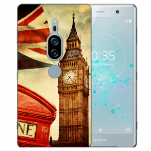 Sony Xperia XZ2 Premium Silikon Hülle TPU mit Fotodruck Big Ben London