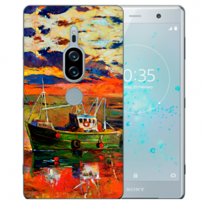Silikon TPU Hülle mit Fotodruck Gemälde für Sony Xperia XZ2 Premium 
