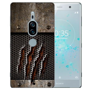 Sony Xperia XZ2 Premium Silikon TPU Hülle mit Fotodruck Monster-Kralle