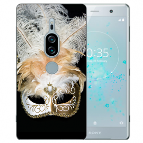 Sony Xperia XZ2 Premium Silikon TPU Hülle mit Fotodruck Venedig Maske