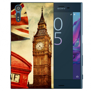 Sony Xperia XZ Silikon TPU Handy Hülle mit Fotodruck Big Ben London