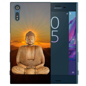 Sony Xperia XZ Silikon TPU Handy Hülle mit Fotodruck Frieden buddha