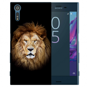 Schutzhülle TPU Hülle Case für Sony Xperia XZ mit Löwenkopf Fotodruck 