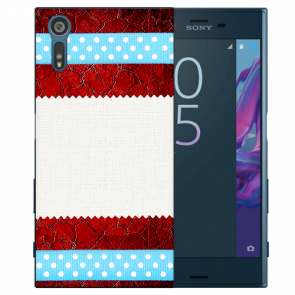 Sony Xperia XZS Silikon TPU Handy Hülle mit Foto Namendruck Muster