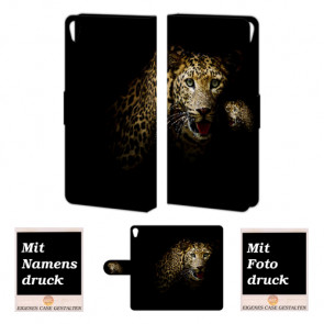 Sony Xperia E5 Personalisierte Handy Hülle mit Leopard Foto Druck