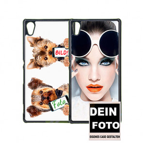 2D Hülle für Sony Xperia Z4 Hard Case mit Foto und Text zum selbst gestalten.