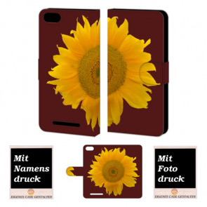 Wiko Lenny 3 Sonnenblumen Handy Tasche Hülle Foto Bild Druck