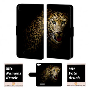 Wiko Lenny 2 Tiger Handy Tasche Hülle Foto Bild Druck