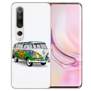 TPU Silikon Hülle mit Fotodruck Hippie Bus für Xiaomi Mi 10 Pro Etui