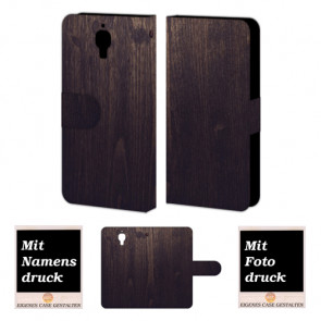 Xiaomi Mi 4 Holz Optik Handy Tasche Hülle Foto Bild Druck