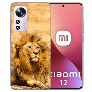 TPU Schutzhülle Handy Hülle mit Löwe Bilddruck für Xiaomi 12 (5G) Etui