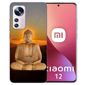 Silikoncover Case TPU Bilddruck Frieden buddha für Xiaomi 12 (5G) Etui