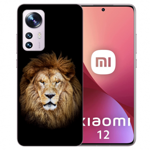 TPU Schutzhülle Handy Hülle für Xiaomi 12 (5G) mit Löwenkopf Bilddruck 