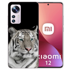 Silikon TPU Schutzhülle Handy Hülle für Xiaomi 12 (5G) mit Bilddruck Tiger