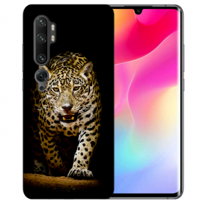 Silikon TPU Hülle für Xiaomi Mi CC9 Pro mit Fotodruck Leopard beim Jagd