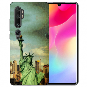 Silikon TPU Hülle für Xiaomi Mi CC9 Pro mit Fotodruck Freiheitsstatue