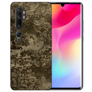 Silikon TPU Hülle für Xiaomi Mi CC9 Pro mit Fotodruck Braune Muster