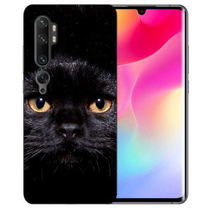 Silikon TPU Hülle mit Fotodruck Schwarz Katze für Xiaomi Mi CC9 Pro
