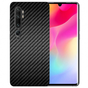 Silikon TPU Hülle mit Fotodruck Carbon Optik für Xiaomi Mi CC9 Pro