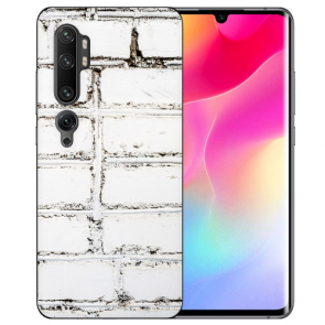 Silikon TPU Hülle für Xiaomi Mi CC9 Pro mit Fotodruck Weiße Mauer