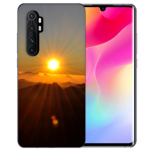 Xiaomi Mi Note 10 Lite Silikon TPU Hülle mit Bilddruck Sonnenaufgang