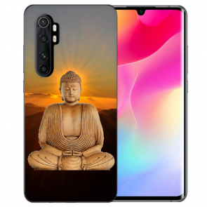 Xiaomi Mi Note 10 Lite Silikon TPU Hülle mit Frieden buddha Bilddruck 