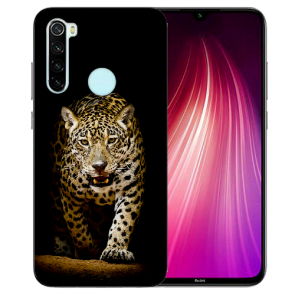 XIAOMI Redmi Note 8 TPU Hülle mit Fotodruck Leopard bei der Jagd Etui