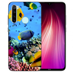 XIAOMI Redmi Note 8 TPU Hülle mit Fotodruck Korallenfische Etui