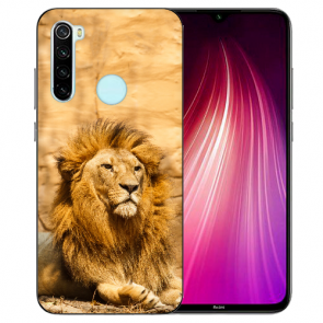 XIAOMI Redmi Note 8 TPU Hülle mit Fotodruck Löwe Etui