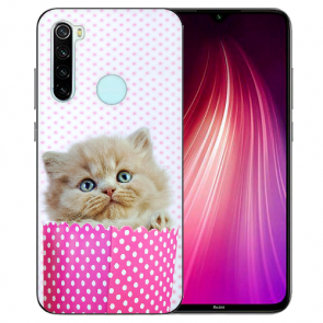 XIAOMI Redmi Note 8 TPU Hülle mit Fotodruck Kätzchen Baby Etui