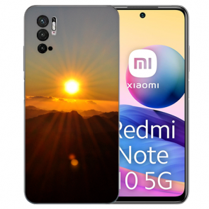 TPU Flip Case für Xiaomi Redmi Note 10 5G Sonnenaufgang Fotodruck 