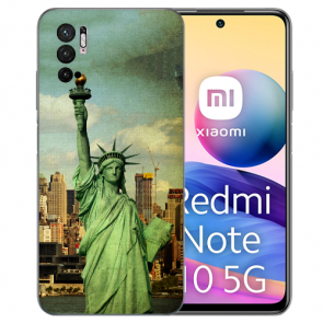 Schutzhülle Silikon Case TPU Fotodruck Freiheitsstatue für Xiaomi Redmi Note 10 5G