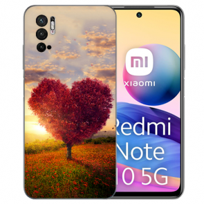 Silikon Case TPU für Xiaomi Redmi Note 10 5GFotodruck Herzbaum Etui