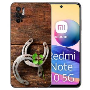 Handy Schale TPU Case Fotodruck Holzhufeisen für Xiaomi Redmi Note 10 5G